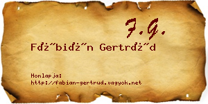 Fábián Gertrúd névjegykártya